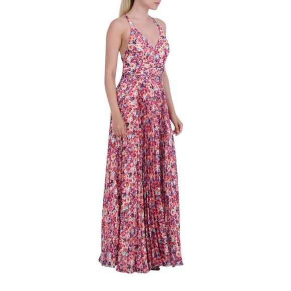 Laundry By Shelli Segal Women’s Floral Pleated Maxi Dress in the Size 12 - Picture 8 of 12